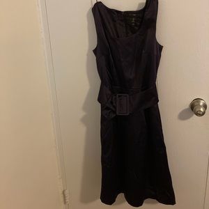 H&M Eggplant Purple Sleeveless Dress with Belt